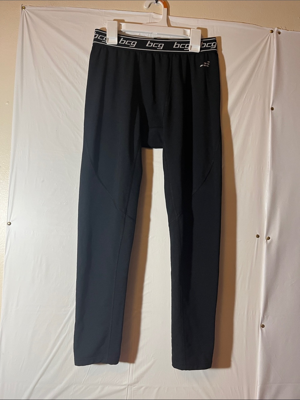 bcg Black Men's Athletic Compression Joggers